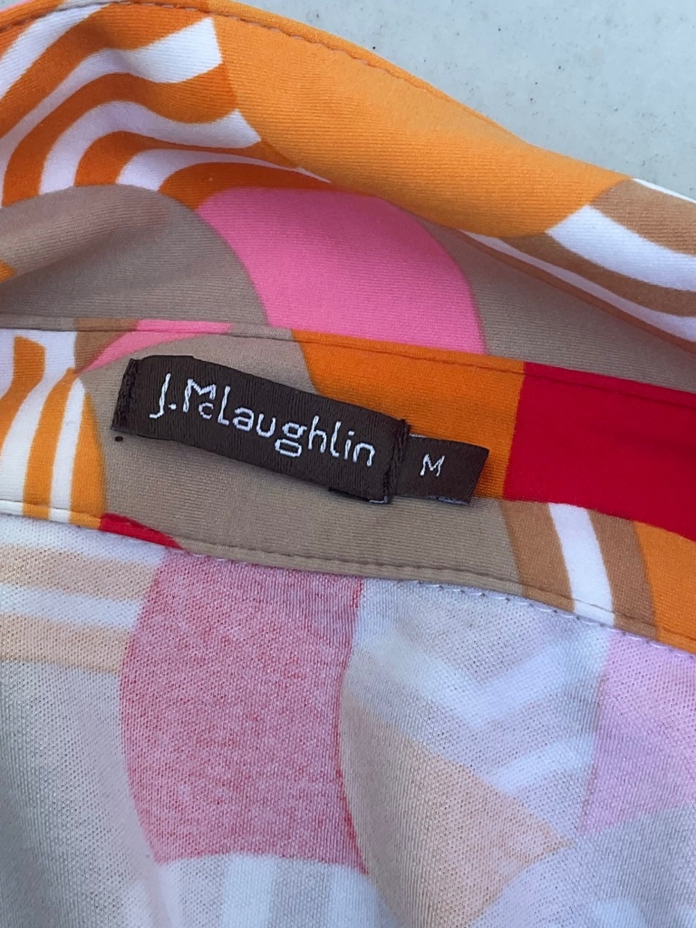 J. McLaughlin Colorful Maxi Dress w/ Removable Tie Size Medium - Picture 5 of 5